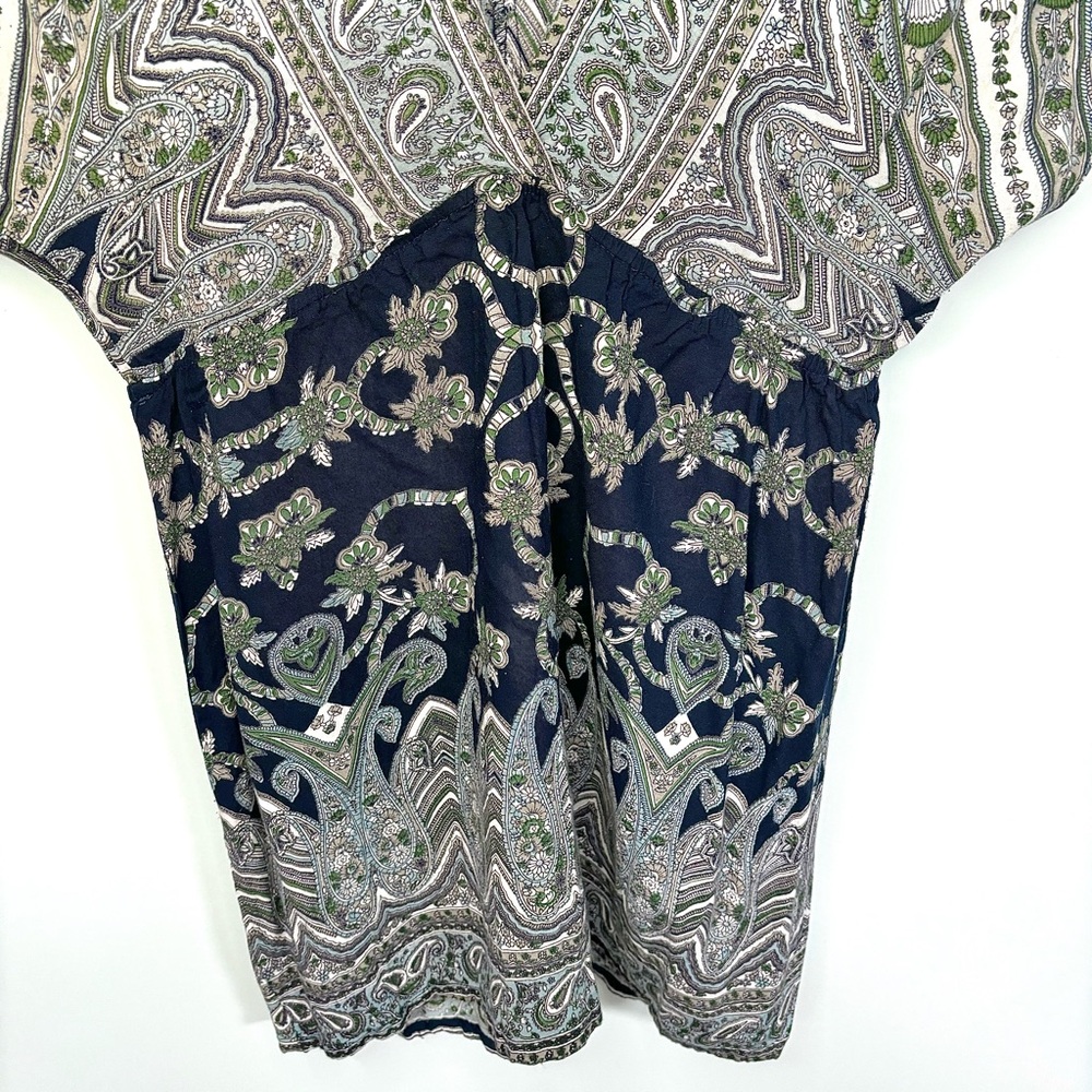 Paisley Print Empire Waist Women’s V-Neck Top M/L EUC - Picture 4 of 13